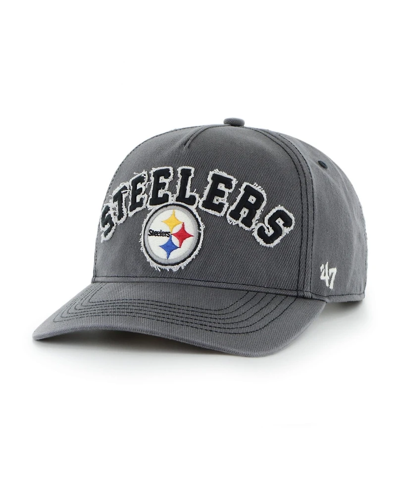 47 Brand Men's Charcoal Pittsburgh Steelers Calderwood Well Worn Hitch Adjustable Hat