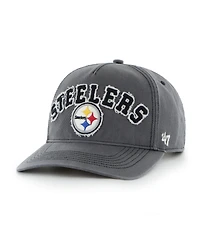 47 Brand Men's Charcoal Pittsburgh Steelers Calderwood Well Worn Hitch Adjustable Hat