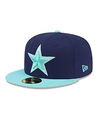 New Era Men's Navy/Light Blue Dallas Cowboys Two-Tone Color Pack 59FIFTY Fitted Hat