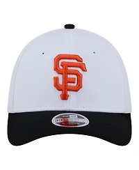 New Era Big Boys and Girls White/Black San Francisco Giants Baseball 39THIRTY M-Crown Flex Hat