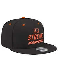 New Era Men's Black Cincinnati Bengals Streak Season Ticket Member 9FIFTY Snapback Hat