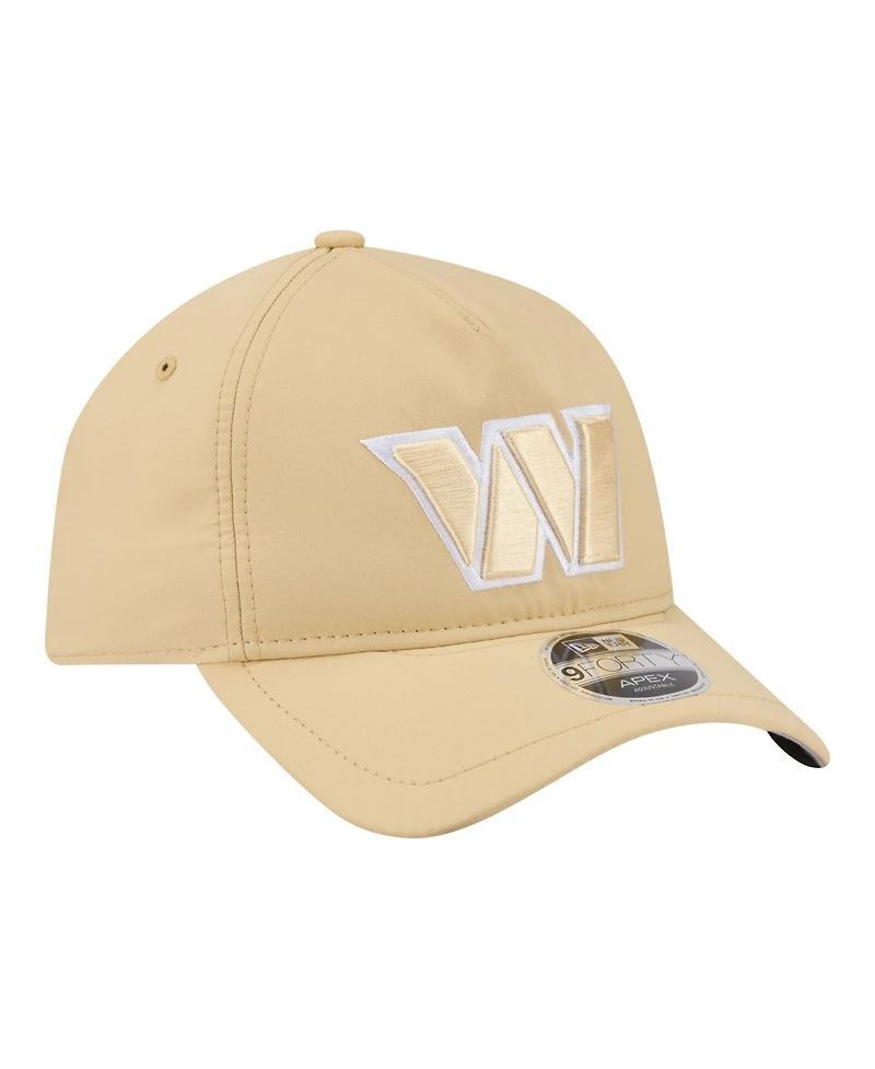 New Era Men's Tan Washington Commanders Apex 9FORTY Adjustable Hat