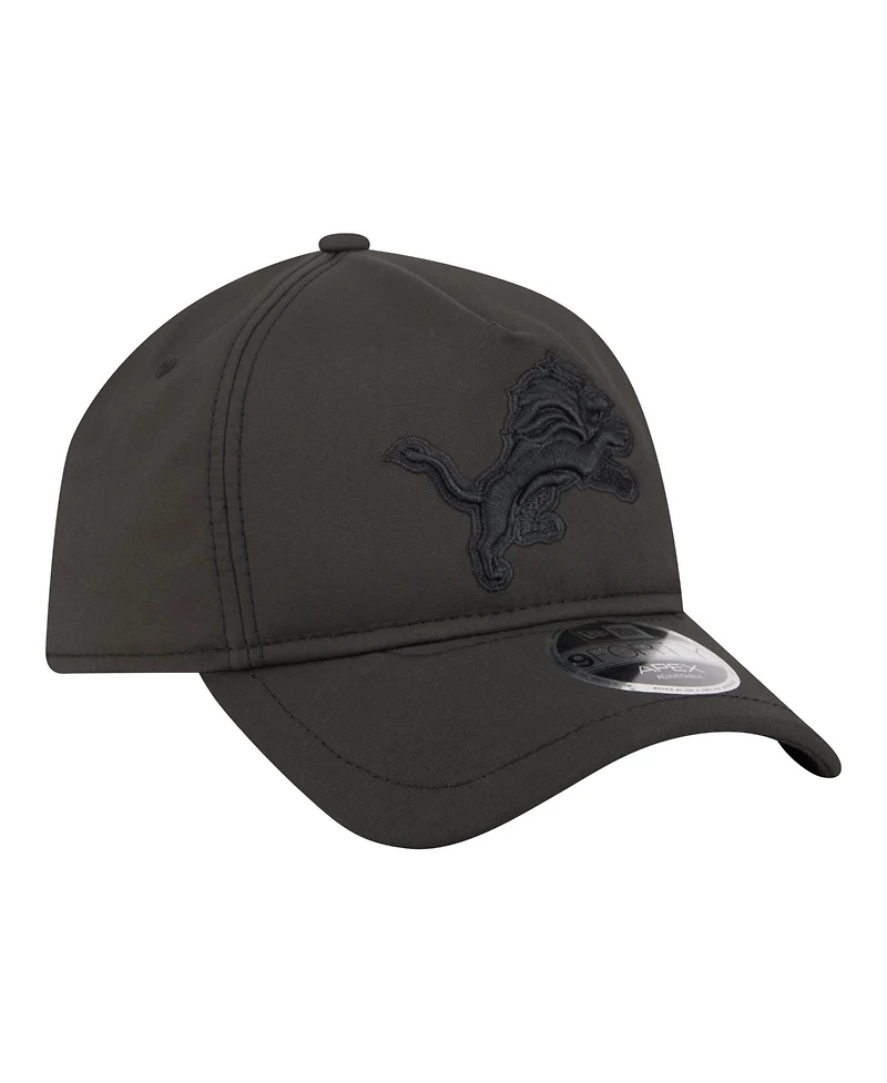 New Era Men's Black Detroit Lions Apex 9FORTY Adjustable Hat