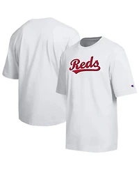 Champion Men's White Cincinnati Reds All Star Arched Chenille Wordmark T-Shirt