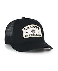 47 Brand Men's Black New Orleans Saints Roadway Adjustable Trucker Hat