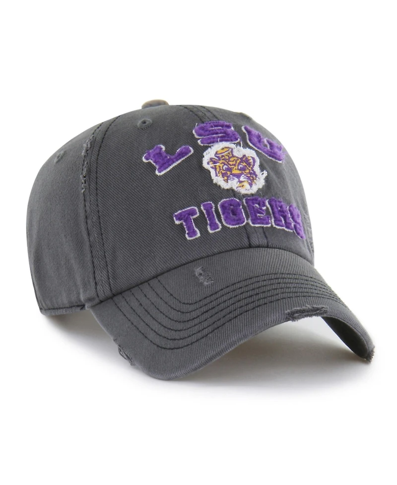 '47 Brand Men's and Women's Charcoal Lsu Tigers Well-Worn Seymore Clean Up Adjustable Hat