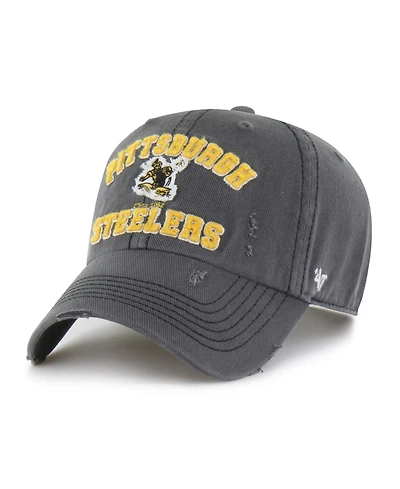 '47 Brand Men's Charcoal Pittsburgh Steelers Seymoore Clean Up Adjustable Hat