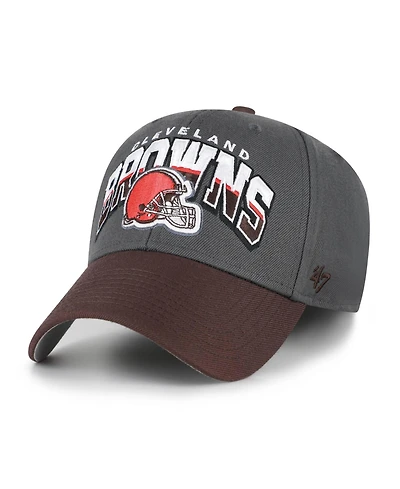 '47 Brand Men's Charcoal Cleveland Browns Split Block Mvp Adjustable Hat