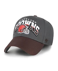 '47 Brand Men's Charcoal Cleveland Browns Split Block Mvp Adjustable Hat