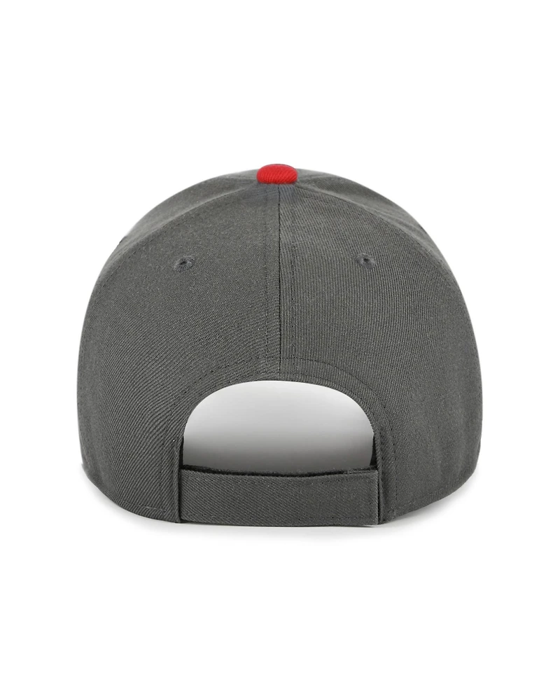 '47 Brand Men's Charcoal Kansas City Chiefs Split Block Mvp Adjustable Hat