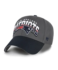 '47 Brand Men's Charcoal New England Patriots Split Block Mvp Adjustable Hat