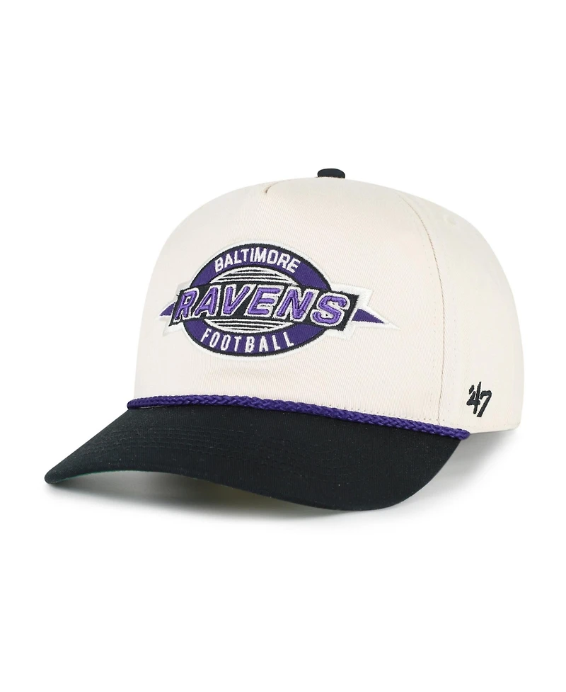 '47 Brand Big Boys and Girls Natural Baltimore Ravens Freemont Hitch Adjustable Hat