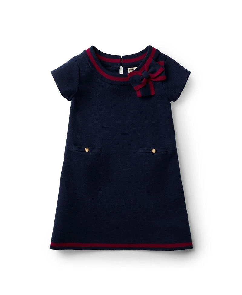 Hope & Henry Girls Milano Tipped Sweater Dress