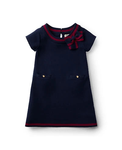 Hope & Henry Girls Milano Tipped Sweater Dress