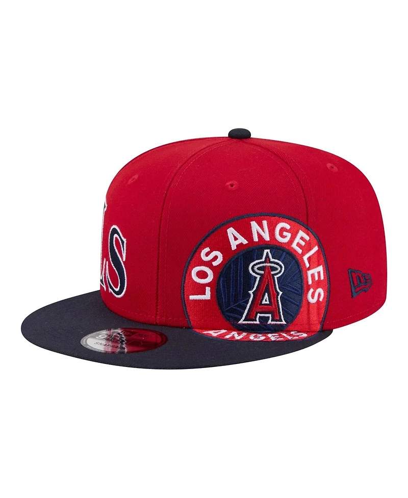 New Era Men's Red/Navy Los Angeles Angels Stretched Two-Tone 9FIFTY Adjustable Hat