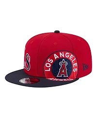 New Era Men's Red/Navy Los Angeles Angels Stretched Two-Tone 9FIFTY Adjustable Hat