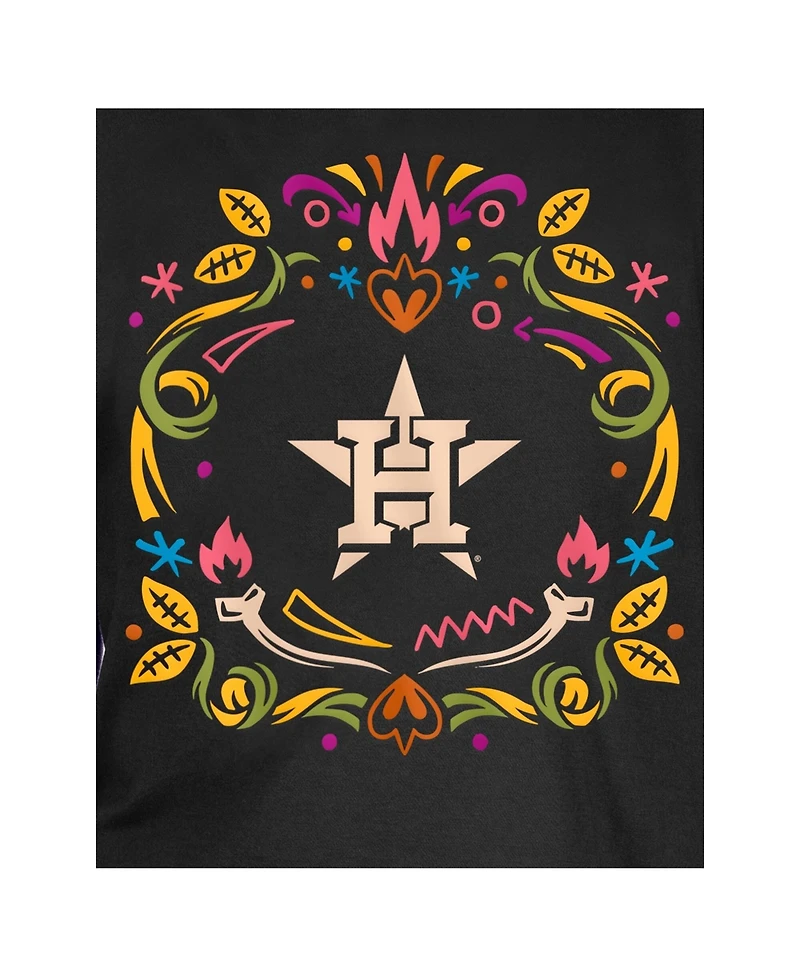 New Era Big Boys and Girls Black Houston Astros Dia de los Muertos T-Shirt
