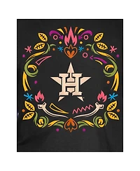 New Era Big Boys and Girls Black Houston Astros Dia de los Muertos T-Shirt