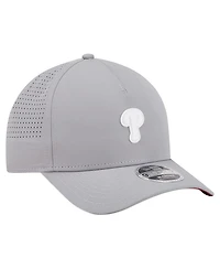 New Era Men's Gray Philadelphia Phillies Micro Logo 9FORTY M-Crown A-Frame Adjustable Hat