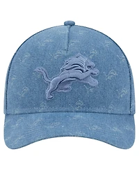 New Era Women's Denim Detroit Lions A-Frame 9FORTY Adjustable Hat
