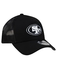New Era Men's Black San Francisco 49ers City Script 9FORTY A-Frame Adjustable Hat