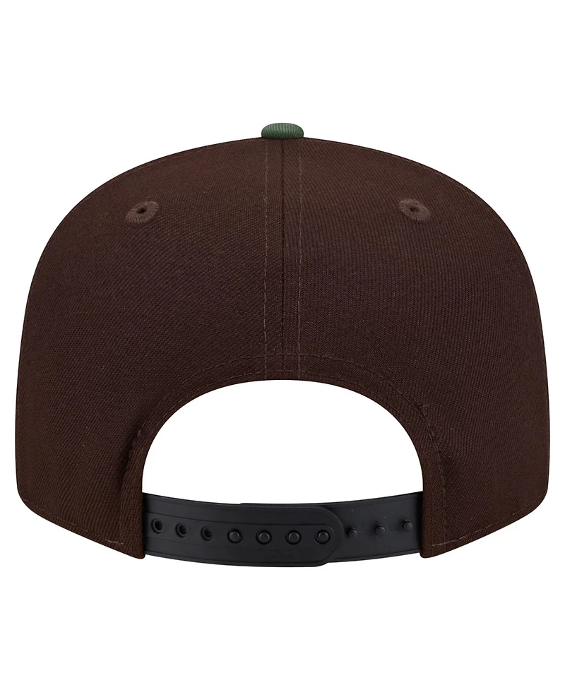 New Era Men's Dark Brown Minnesota Vikings Burnt Wood Camo 9FIFTY Snapback Hat