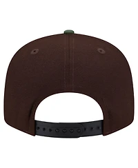New Era Men's Dark Brown Minnesota Vikings Burnt Wood Camo 9FIFTY Snapback Hat