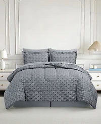 Macy's Darien Geo Reversible Microfiber 8-piece Comforter Set