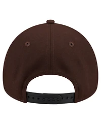 New Era Men's Dark Brown Cincinnati Bengals Burnt Wood A-Frame 9FORTY Adjustable Hat