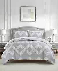Macy's Colton Geo Reversible Microfiber 3-piece Comforter Set