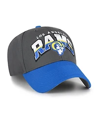 47 Brand Men's Charcoal Los Angeles Rams Split Block Mvp Adjustable Hat