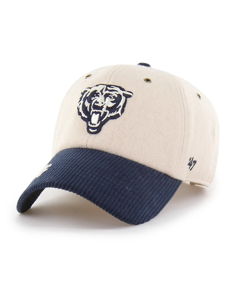 47 Brand Women's Natural/Navy Chicago Bears Rope Script Clean Up Adjustable Hat