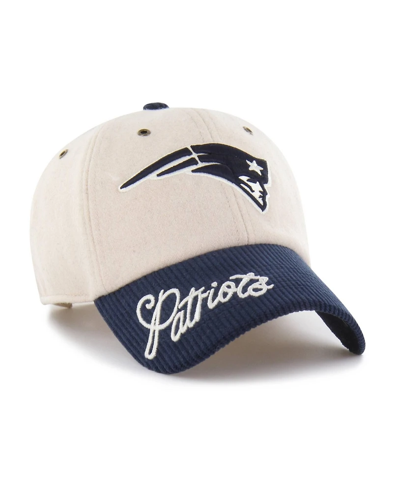 47 Brand Women's Natural/Navy New England Patriots Rope Script Clean Up Adjustable Hat