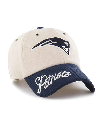 47 Brand Women's Natural/Navy New England Patriots Rope Script Clean Up Adjustable Hat