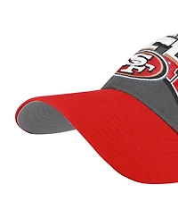 47 Brand Men's Charcoal San Francisco 49ers Split Block Mvp Adjustable Hat