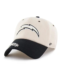 47 Brand Women's Natural/Black Los Angeles Chargers Rope Script Clean Up Adjustable Hat