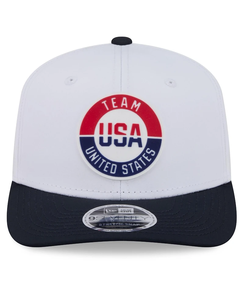 New Era Men's White/Black Team Usa Perforated Stars 9SEVENTY Adjustable Hat