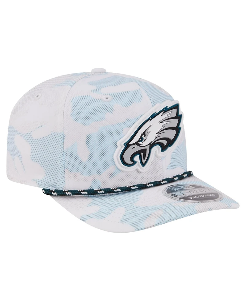 New Era Men's White Philadelphia Eagles Camo Rope 9SEVENTY Adjustable Hat