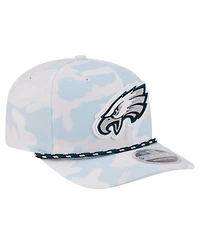 New Era Men's White Philadelphia Eagles Camo Rope 9SEVENTY Adjustable Hat