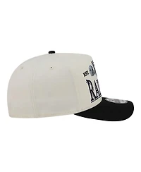 New Era Men's Cream/Black Las Vegas Raiders A-Frame 9FIFTY Snapback Hat