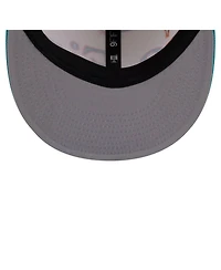New Era Men's Cream Miami Dolphins Oversized Slogan 9FIFTY Snapback Hat