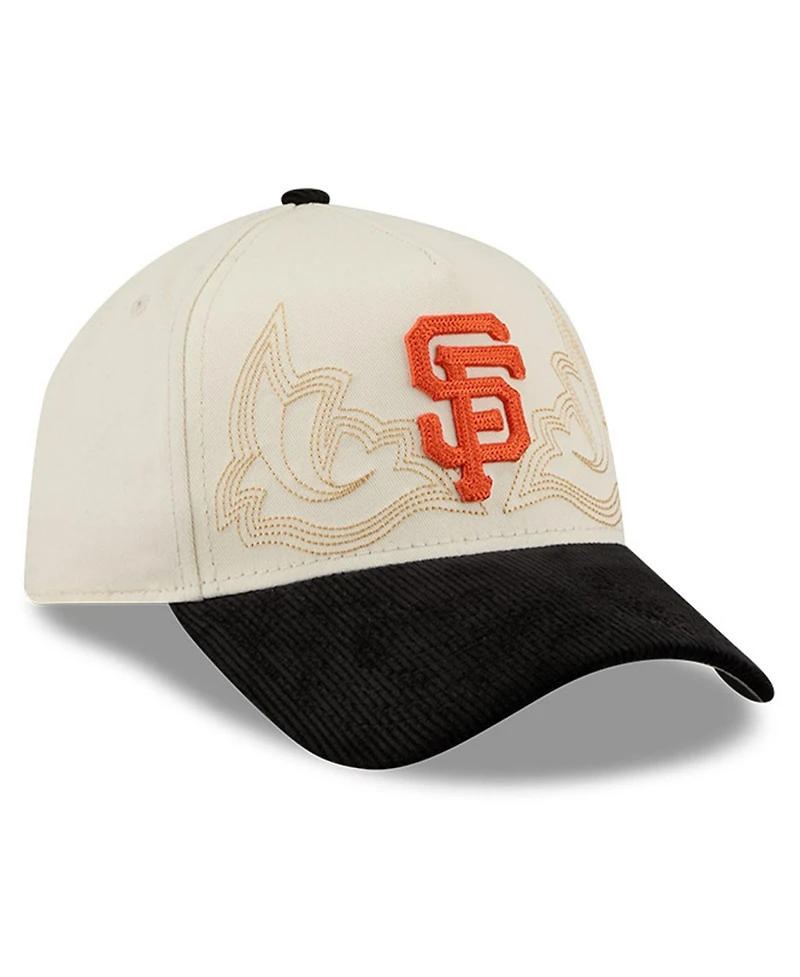 New Era Men's Stone San Francisco Giants Western Stitch 9FORTY A-Frame Adjustable Hat