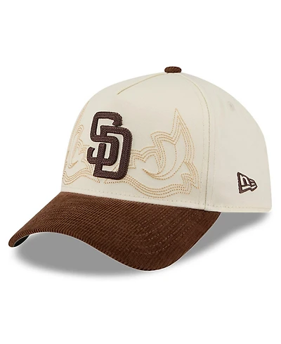 New Era Men's Stone San Diego Padres Western Stitch 9FORTY A-Frame Adjustable Hat