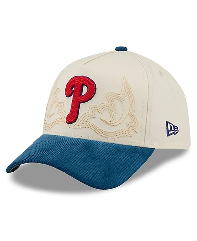 New Era Men's Stone Philadelphia Phillies Western Stitch 9FORTY A-Frame Adjustable Hat