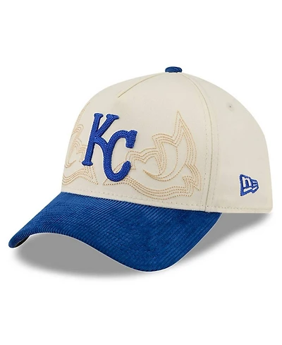 New Era Men's Stone Kansas City Royals Western Stitch 9FORTY A-Frame Adjustable Hat