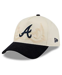 New Era Men's Stone Atlanta Braves Western Stitch 9FORTY A-Frame Adjustable Hat