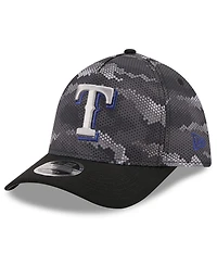 New Era Men's Black Texas Rangers Camo 39THIRTY A-Frame Flex Hat