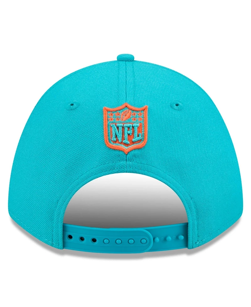 New Era Men's Aqua Miami Dolphins Spain Side Patch 9FORTY M-Crown Adjustable Hat