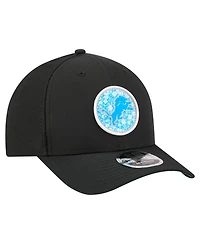 New Era Men's Black Detroit Lions Floral 9FORTY M-Crown Trucker Adjustable Hat