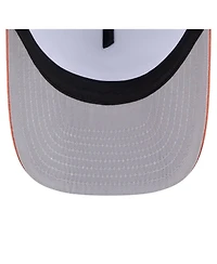 New Era Men's White/Orange Houston Astros Foodie A-Frame 9FIFTY Trucker Snapback Hat